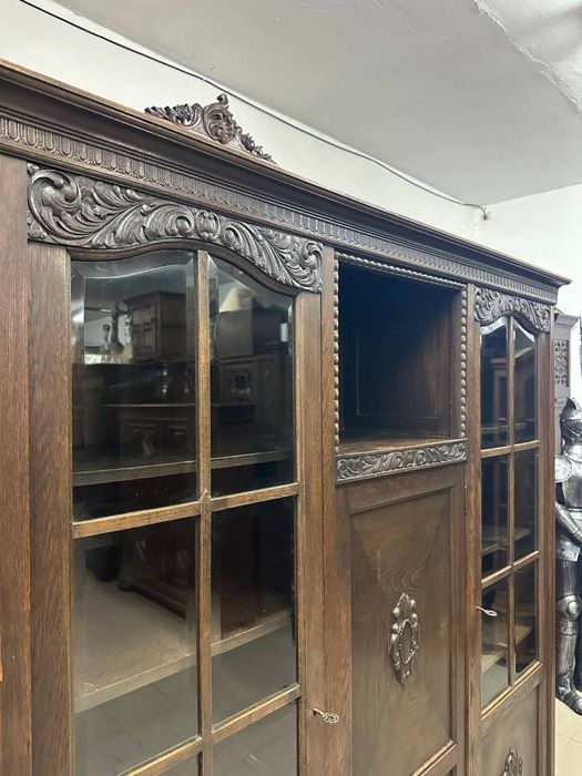 Антикварна шафа дерево шкаф бібліотека 3735