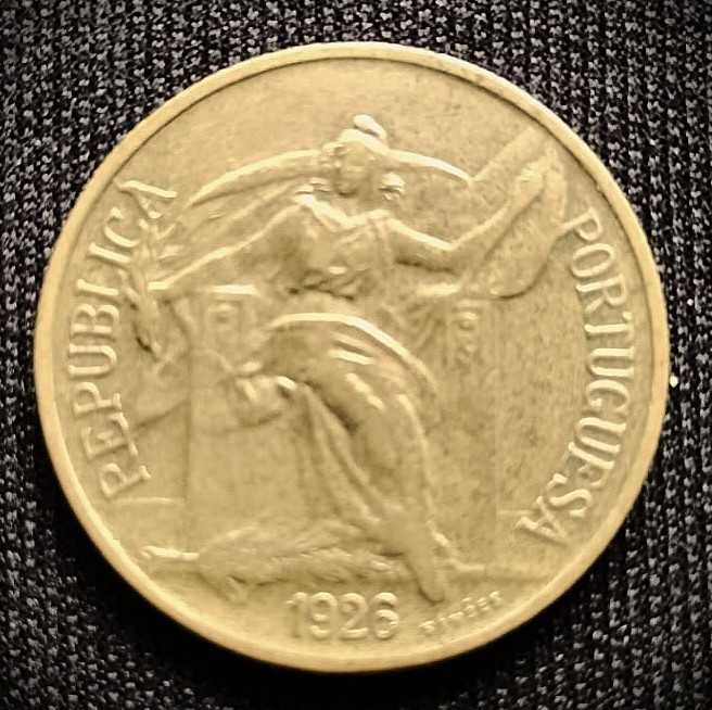 Moeda de 50 centavos alumínio-bronze - Portugal - 1926