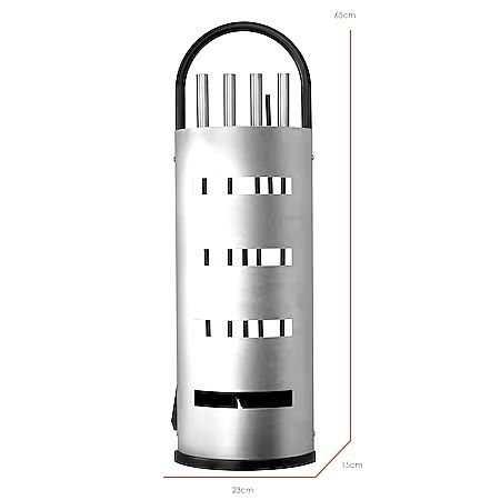 Zestaw kominkowy ze stali nierdzewnej