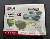 4x Okulary 3D LG LG AG-F315  4 szt. Nowe Party Pack 3D Cinema