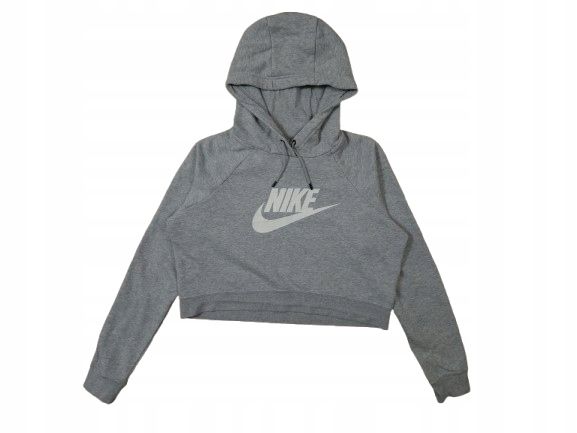 NIKE Bluza Damska Crop Top Oversize z Kapturem Logo r. L