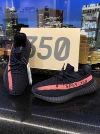 Adidas Yeezy Boost 350 V2 Core Black Red Stripe r. EU 46 US 11.5 -DSWT