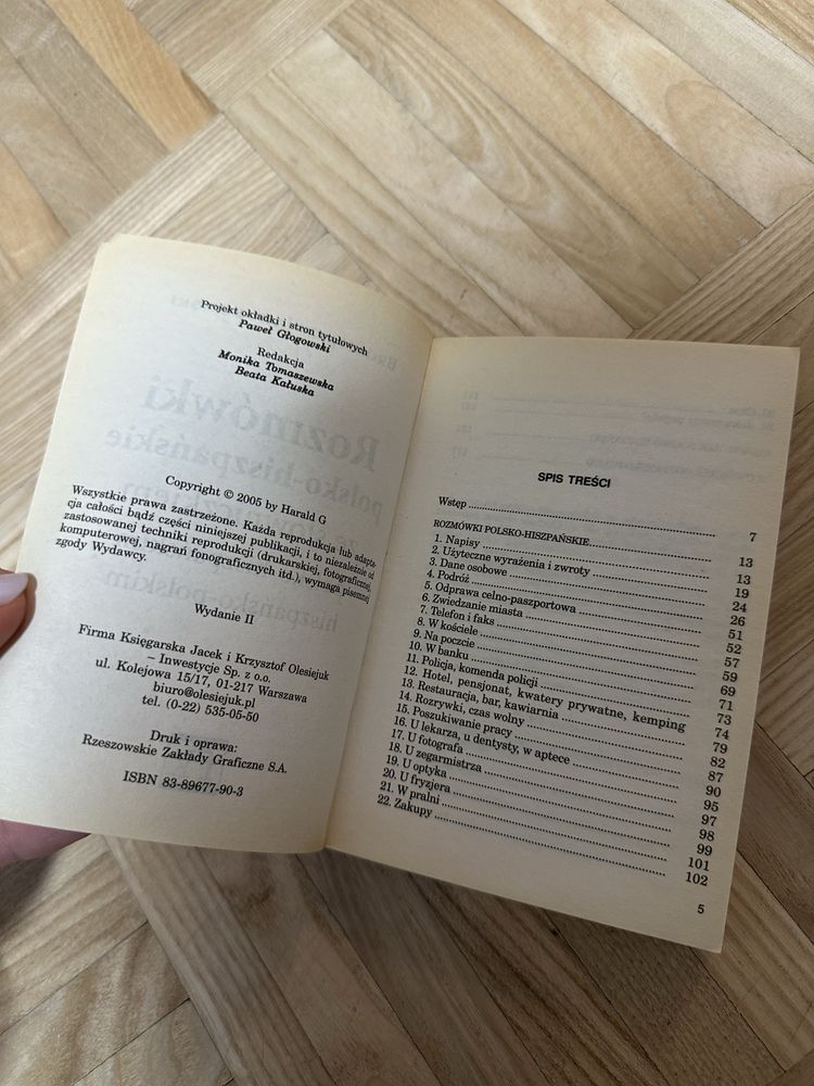 Rozmówki polsko hiszpańskie ze słowniczkiem