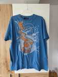 Męska koszulka T-shirt z nadrukiem XL niebieski krótki rękaw