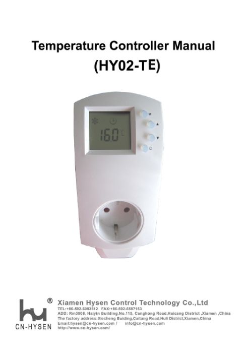 Termostat, sterownik systemów ogrzewania lub nawiewu/chłodzenia- 230V
