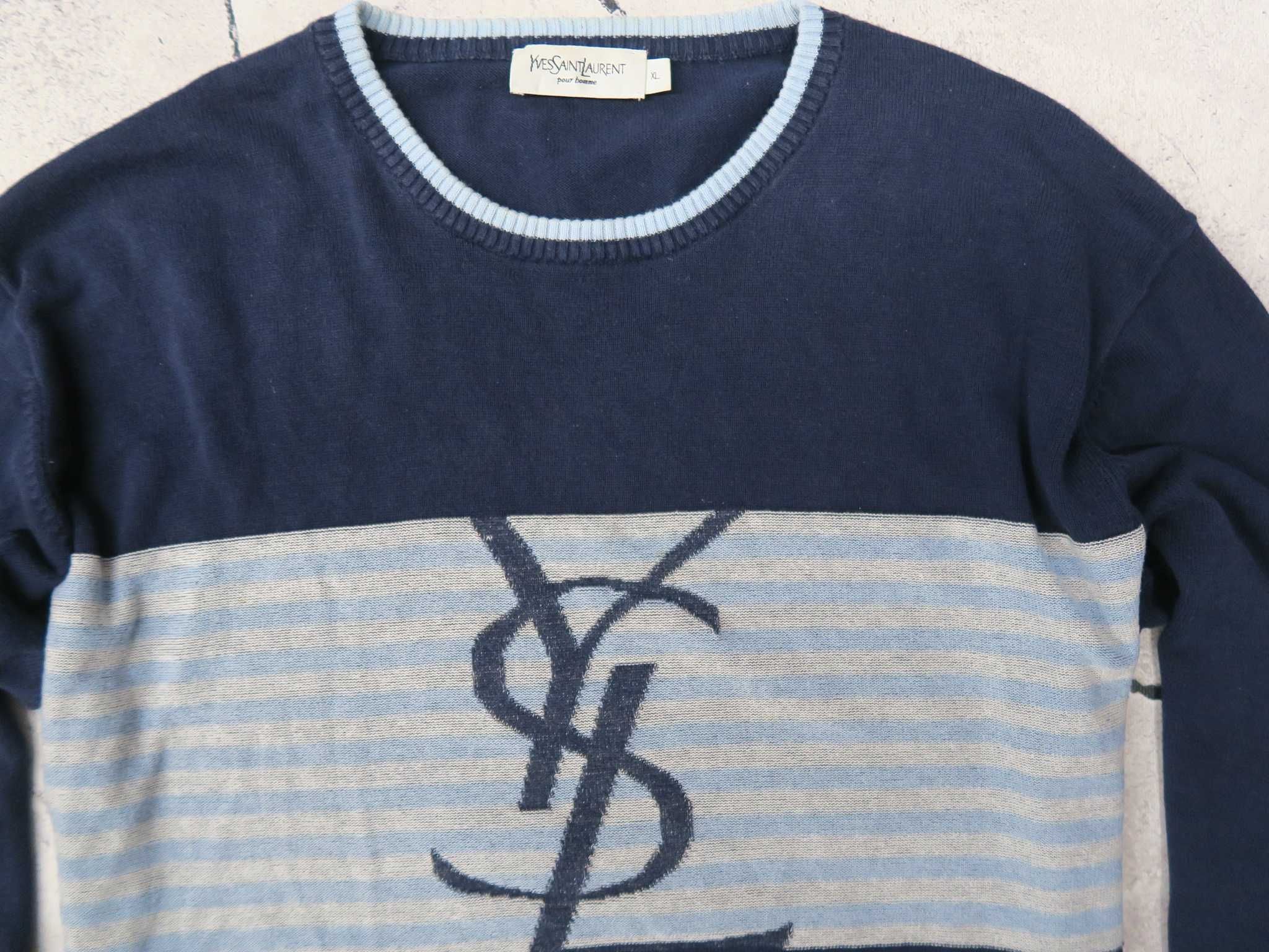 Yves Saint Lauren cienki sweter vintage XL