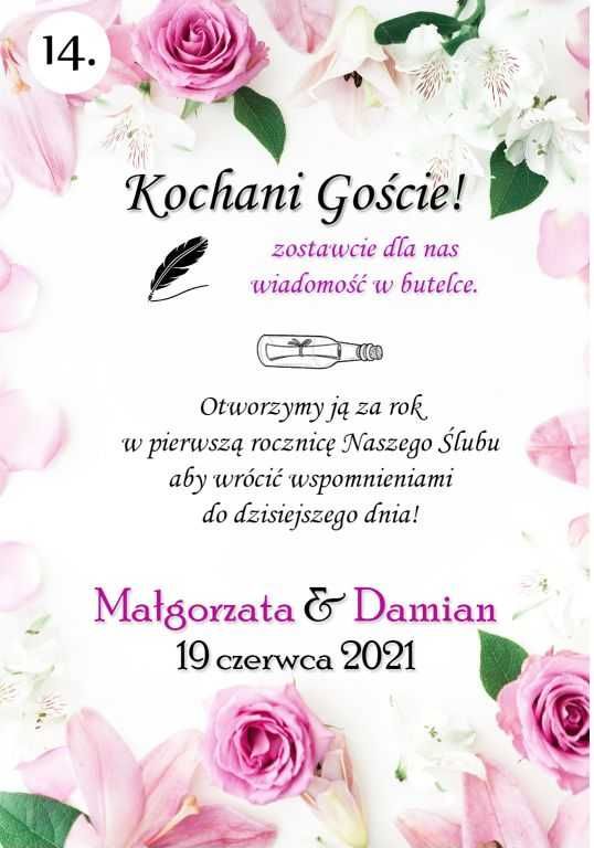 Księga gości w butelce zestaw na wesele ślub DOWOLNY kolor