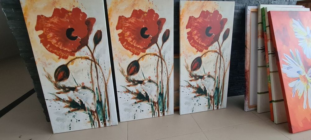 Duże obrazy, motyw kwiatów