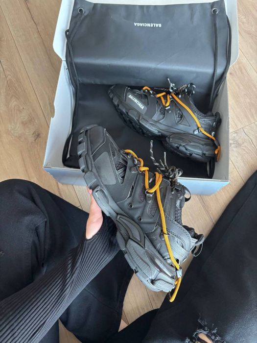 Balenciaga Track Trail Laces Black Orange,кросівки баленсіага чорні