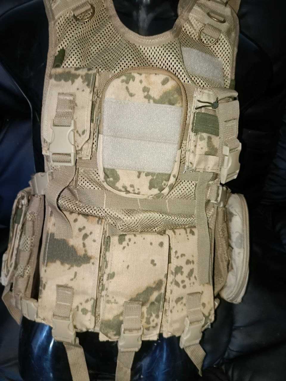 Тактична літня плитоноска камуфляж кордура cordura з підсумками molle