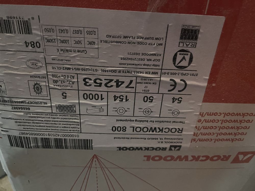 Rockwool 800 Otulina Izolacja na Rury Armaflex 19mm 25mm Pianka