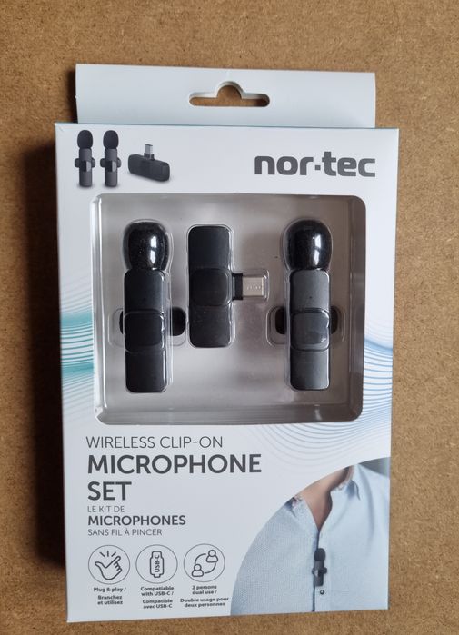 Mikrofon bezprzewodowy nor-tec do smartphona usb-c