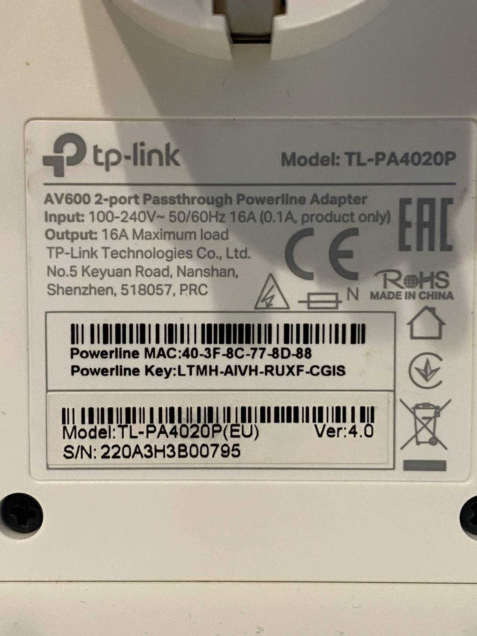 Adapter TP-Link Powerline TL-PA4020P Kit AV600 2-Port