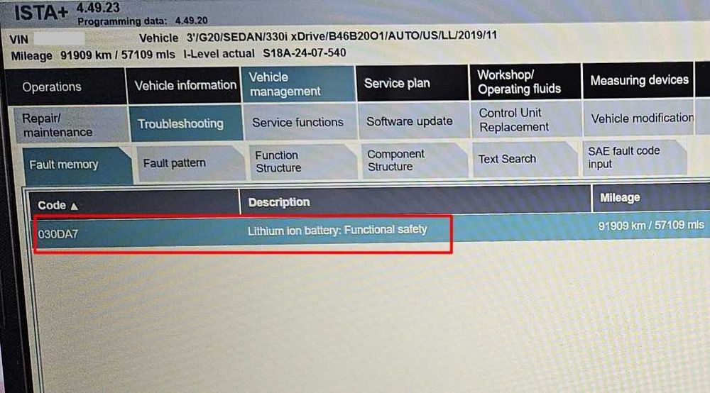 BMW G20 G05 G06 G07 Naprawa Akumulatora LG Chem 12V Li-Ion