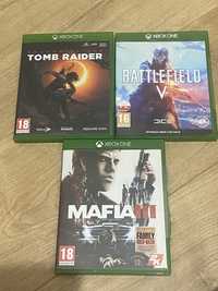 3 gry na xbox one Tomb Raider Battelfield i mafia 3