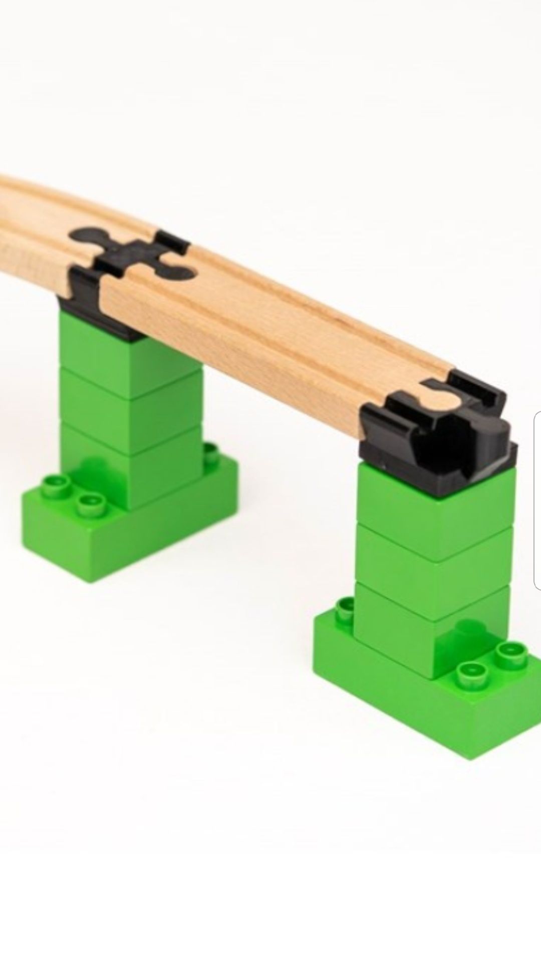 Przejściówka lego duplo do toru drewnianego 10 sztuk