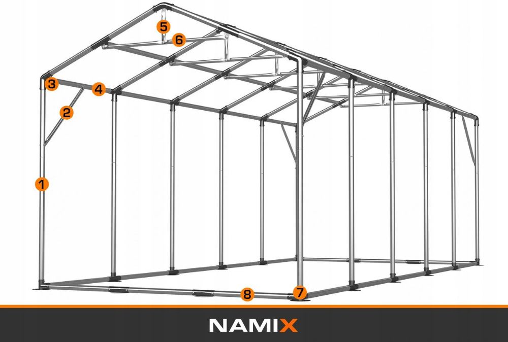 Namiot PRESTIGE 5x10-4m hala przemysłowa magazynowy CAŁOROCZNY PVC