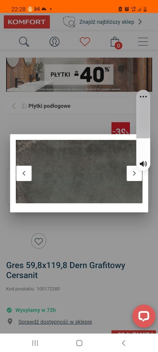 Duże szare płytki 60x120
