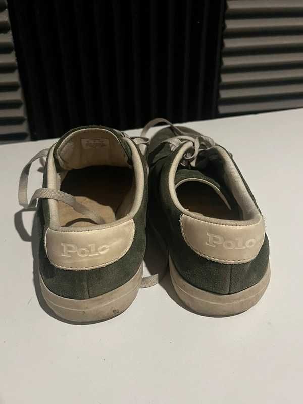 Zielone buty zamszowe Polo Ralph Lauren