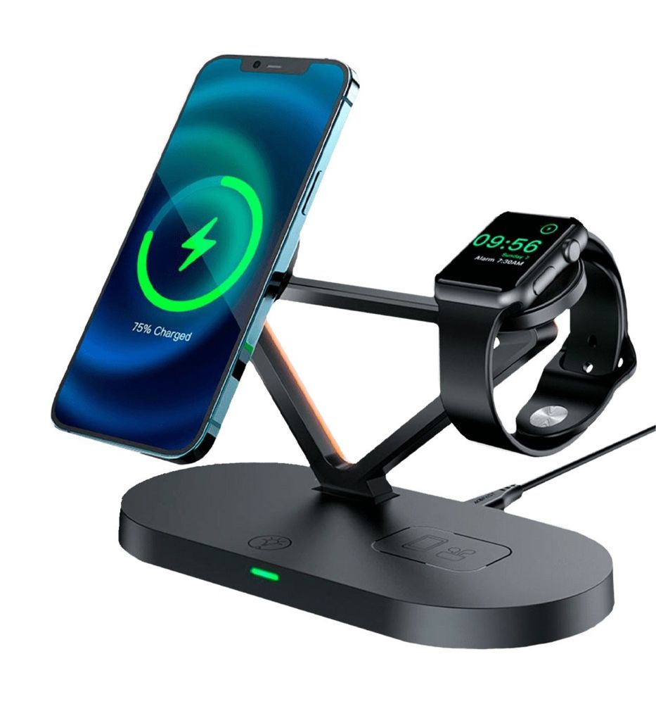 Бездротовий ЗП Acefast E9 Desktop 3in1 Wireless Charging Series, Black