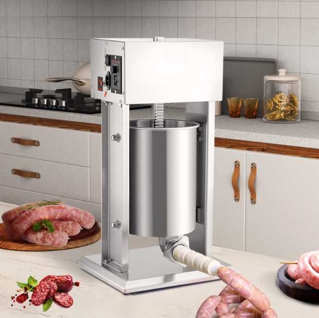 Elektryczna nadziewarka do kiełbasy 10L *ZESTAW LEJKÓW*MOCNY SILNIK*