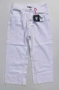 Spodnie NOWE V by Very M 38 Proste Nogawki Białe