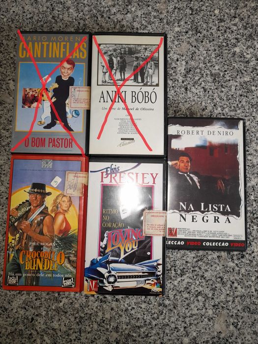 Filmes  Portugueses e estrangeiros em  VHS