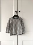 Sweterek marynarski w kotwice szary H&M 92 cm