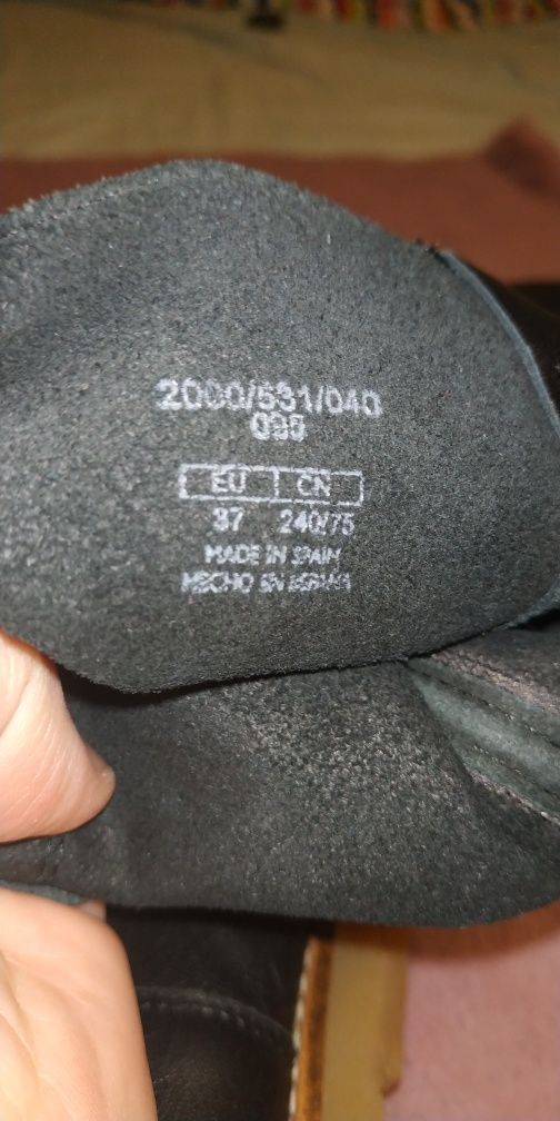 Сапоги кожаные ZARA, размер 37 EU