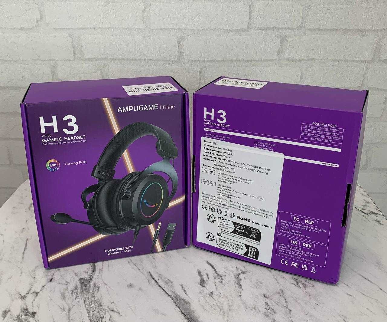 Навушники Fifine H3 RGB Black