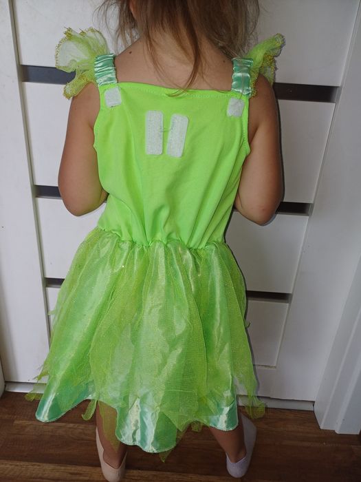 Elf dzwoneczek 104 110 przebranie sukiebka tiulowa zielona 4 5 bal