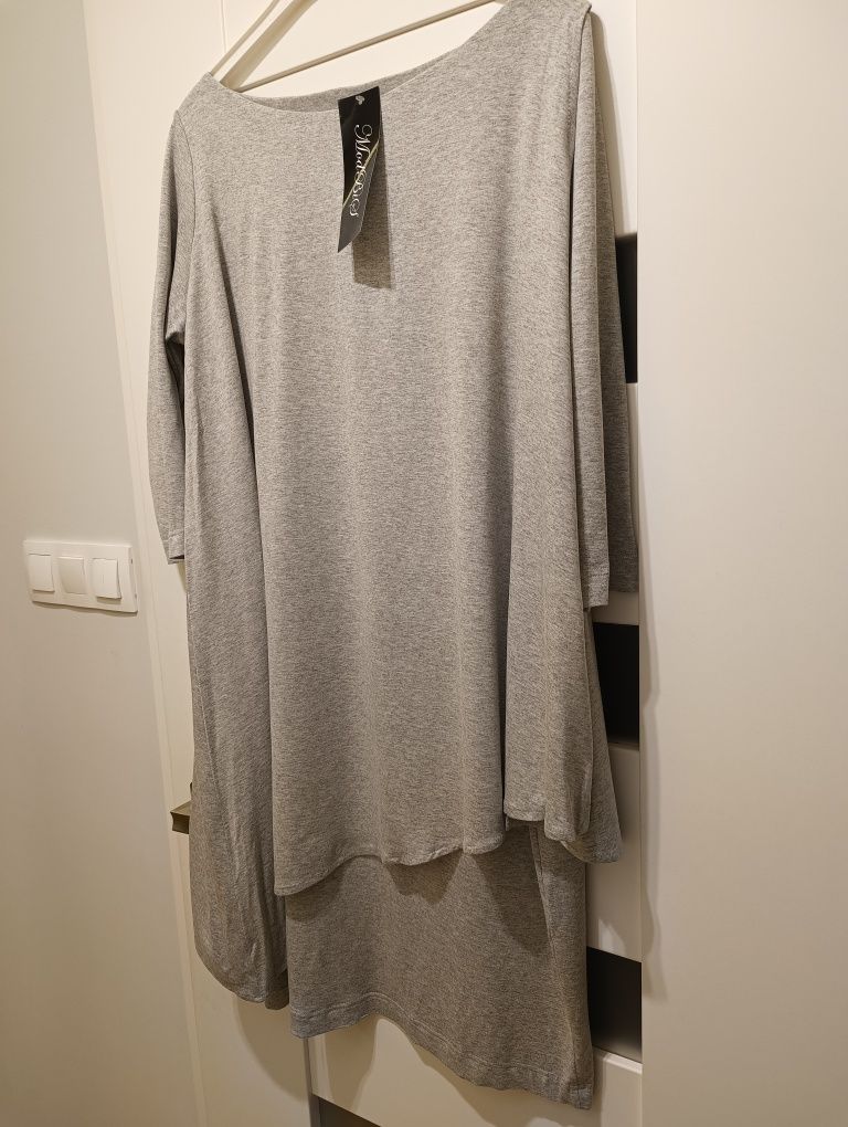 Szara sukienka ModBis 40