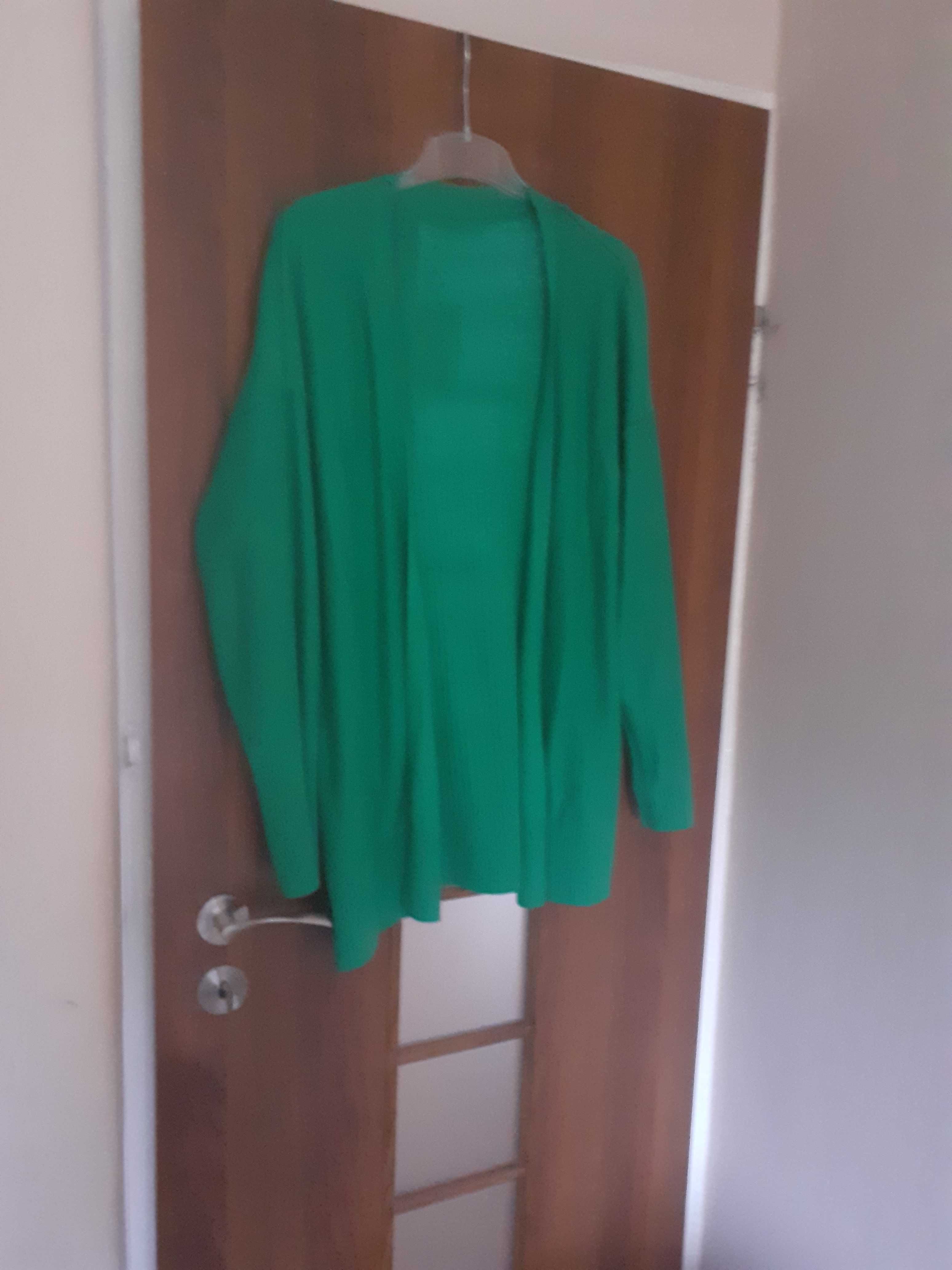 Sweter kaszmirowy zielony 44