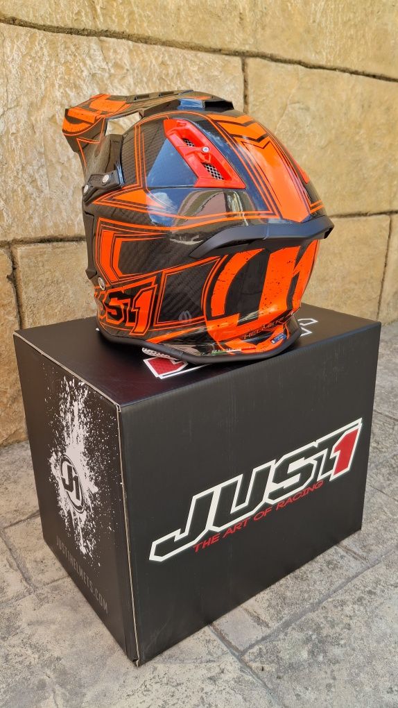 Карбоновий топ шолом JUST1 J12 шлем airoh ktm sx exc ендуро kovi geon
