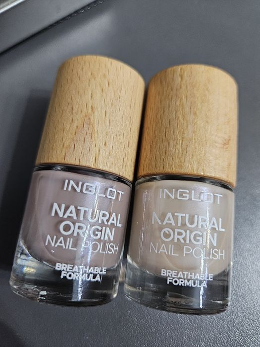 INGLOT Natural Origin/zestaw 2 sztuk lakierów nude/mega trwałe!!!