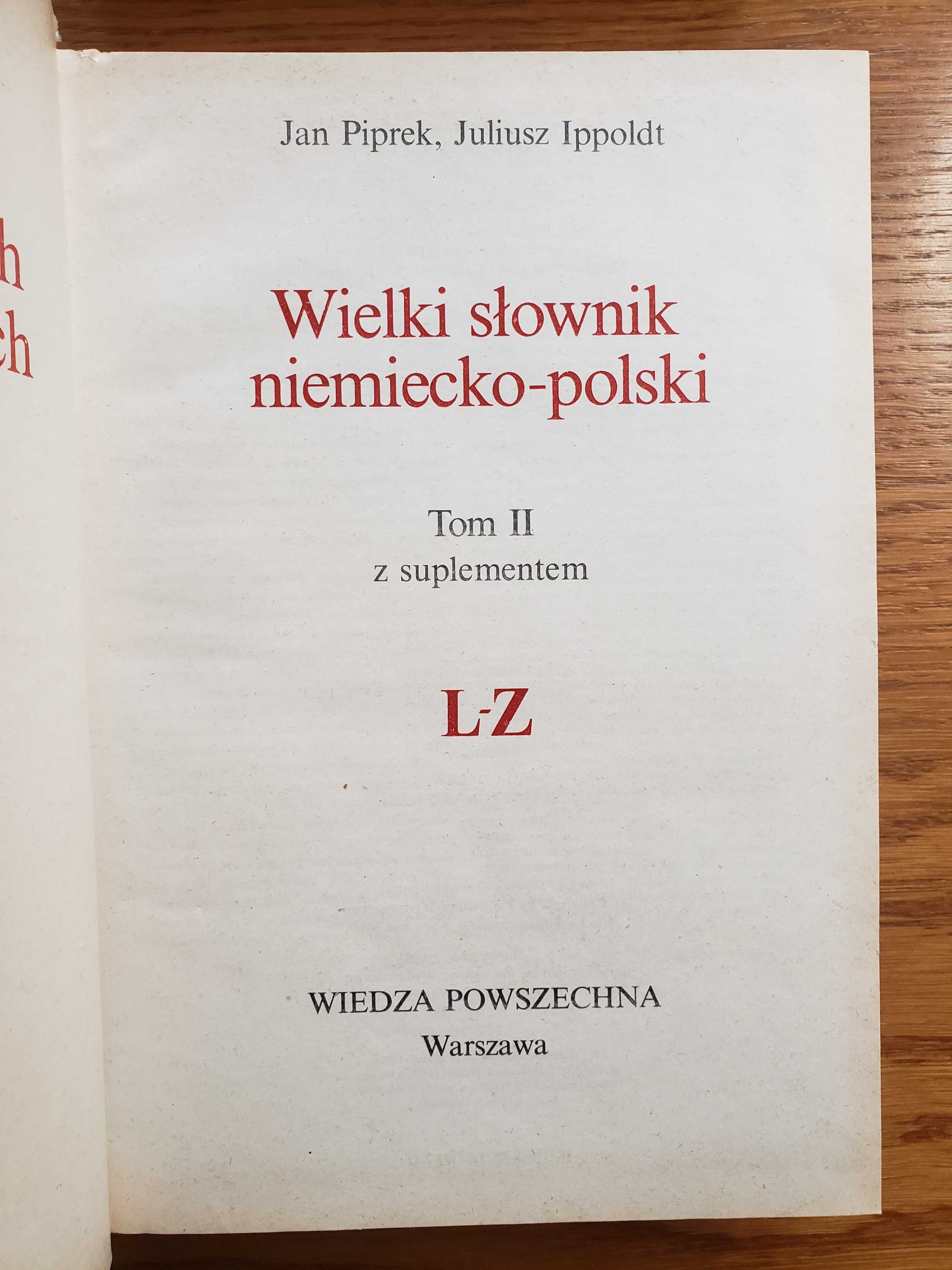 Wielki słownik niemiecko-polski i polsko-niemiecki - 4 tomy