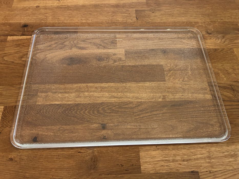 Szklana prostokątna taca półka do mikrofalówki 39x27cm