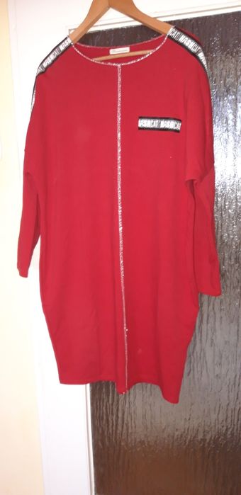 Sukienka Z bawełny w kolorze czerwonym