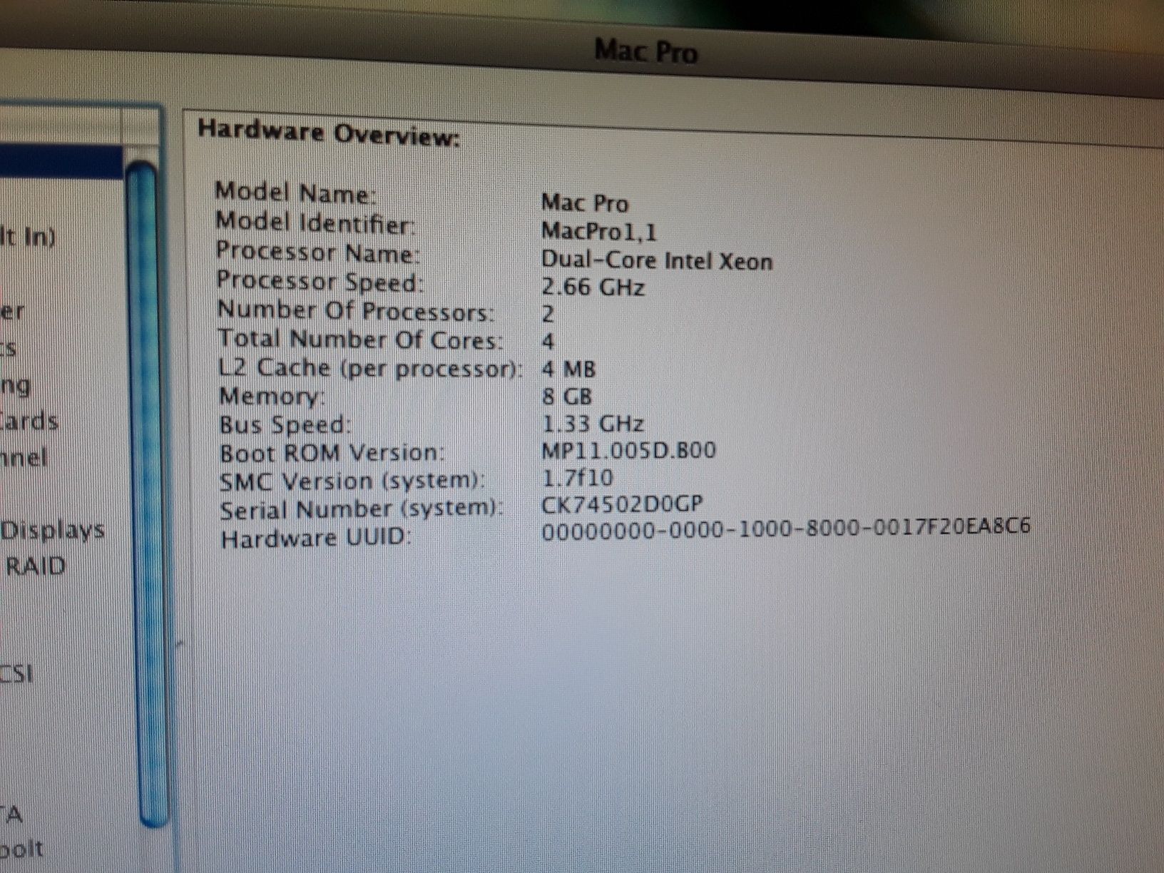 Mac pro 1,1   processor - 2,66 Ghz (лицензионные программы)