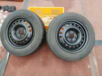 Opony zimowe 15 z felgami stalowymi dwie sztuki Michelin