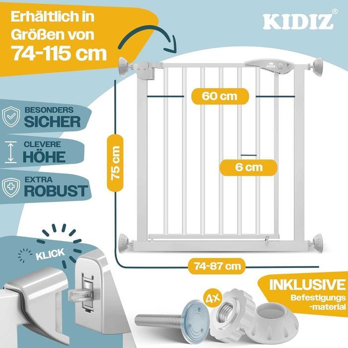 Nowa bramka zabezpieczająca /ochrona schodowa dla dzieci /KIDIZ !4515!