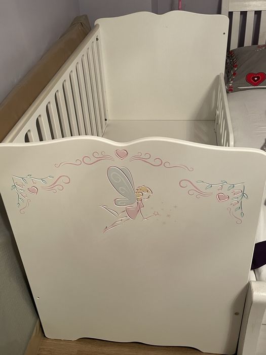 Meblik 2w1 łóżeczko i tapczanik + materac