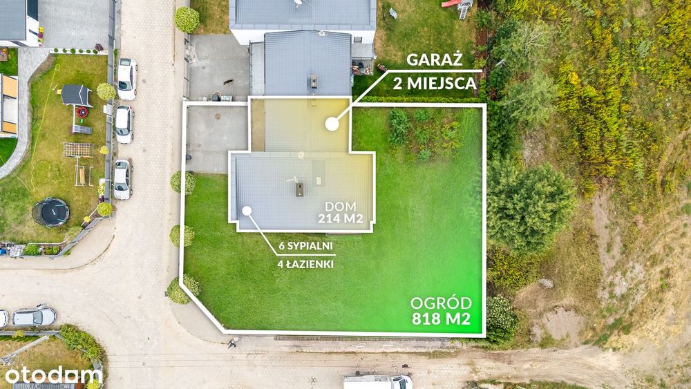 OKAZJA! Dom w stanie deweloperskim – Domy Góraszka, OGRÓD 818m2