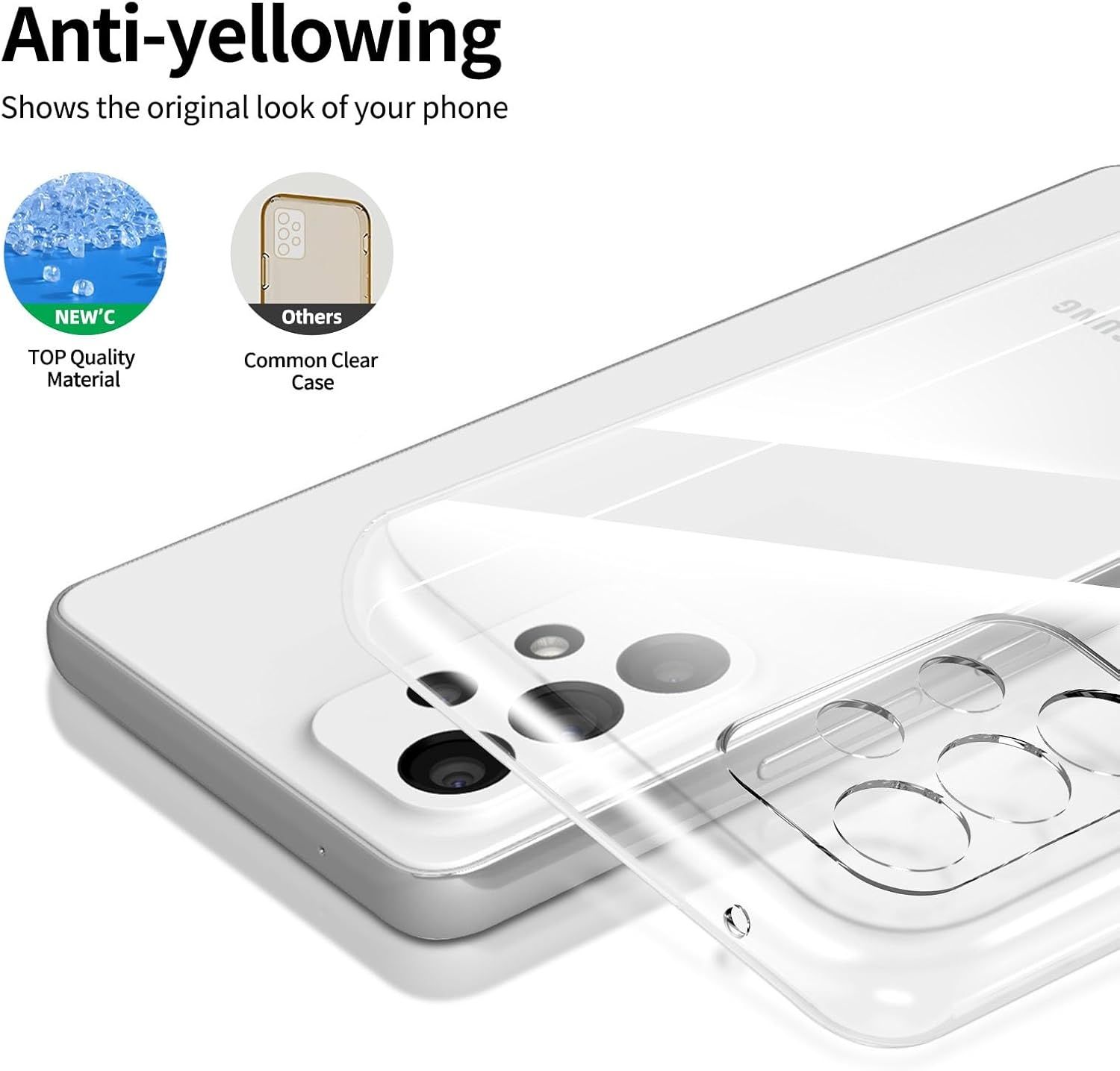 Plecki NEW'C do Samsung Galaxy A53 5G bezbarwny + 2x szkło hartowane 9