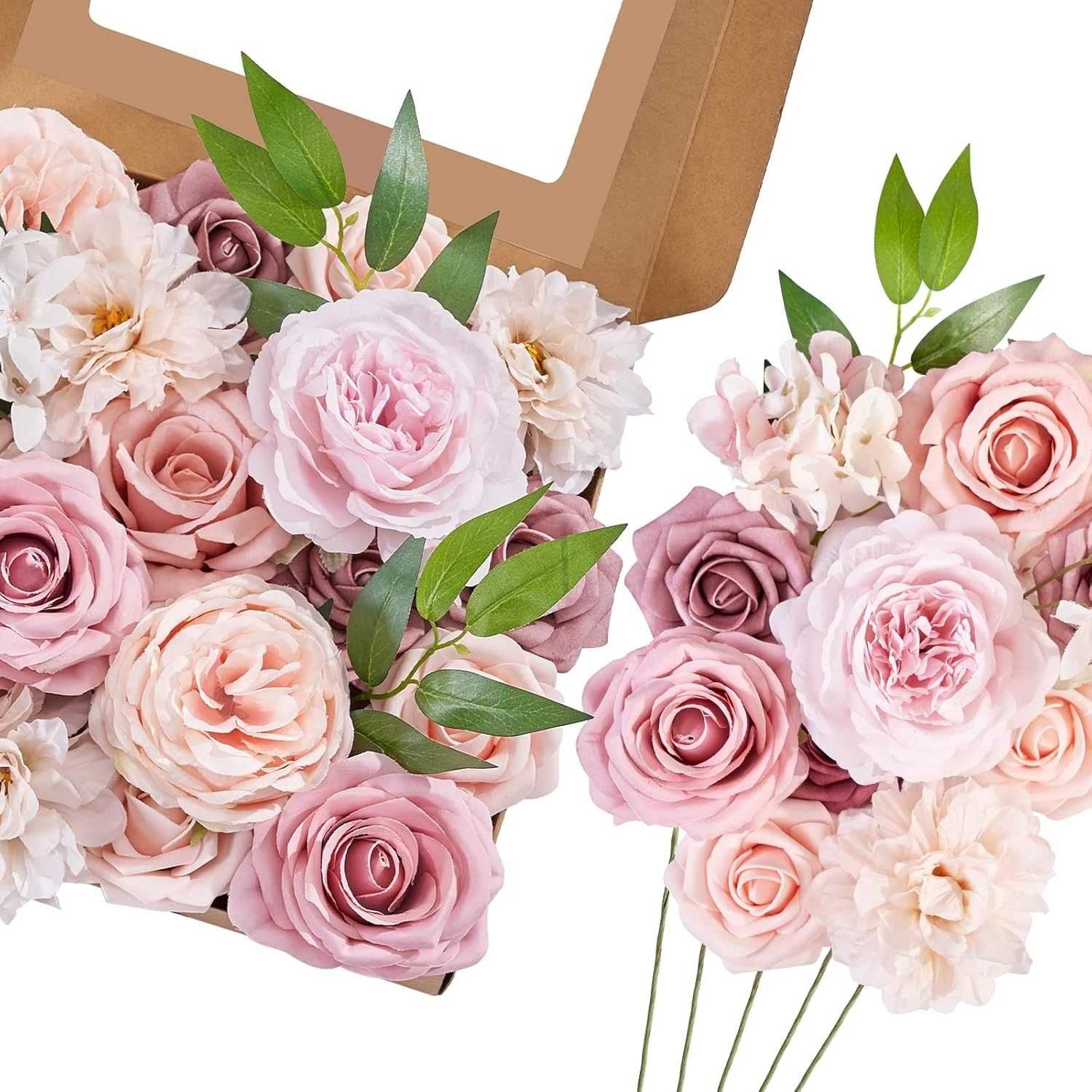Nowy flowerbox / sztuczne kwiaty /dekoracja /kompozycja/ ozdoba !3546!