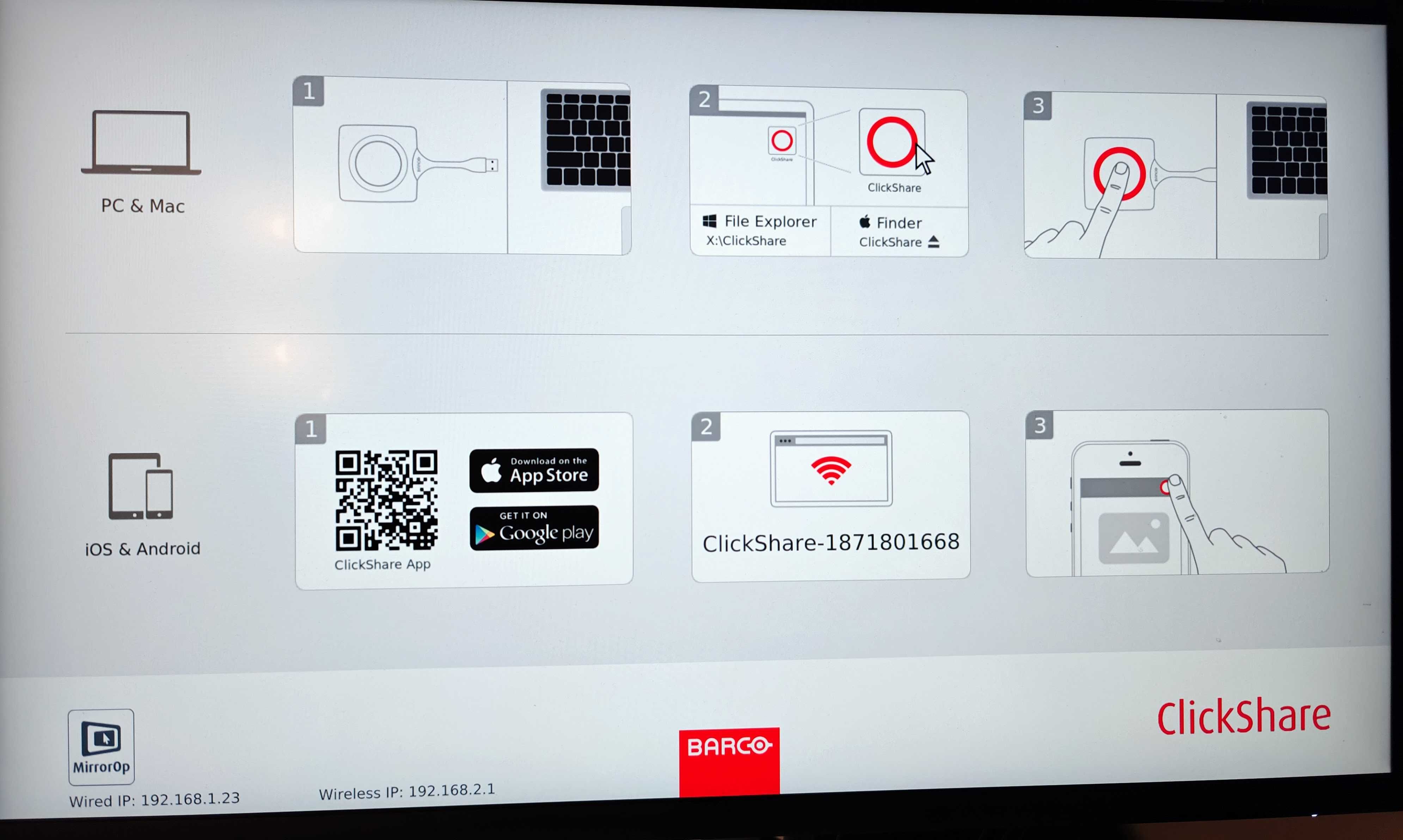 System prezentacji bezprzewodowej Barco ClickShare CS-100 + Button