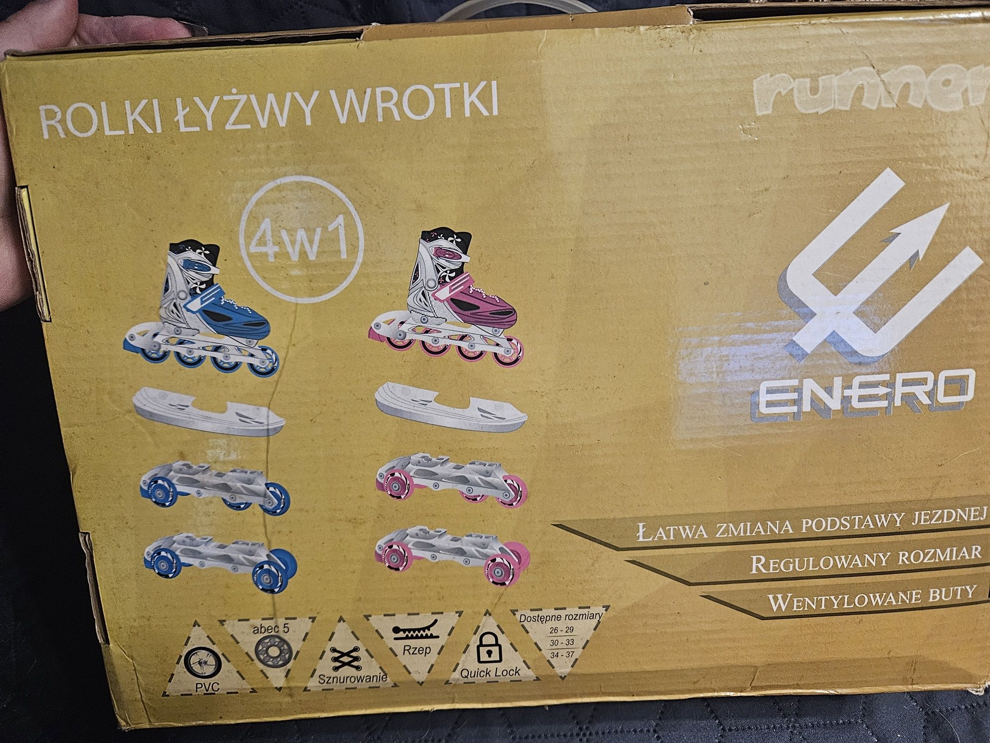 Rolki,łyżwy wrotki 4w1 rozmiar 26-29 regulowane