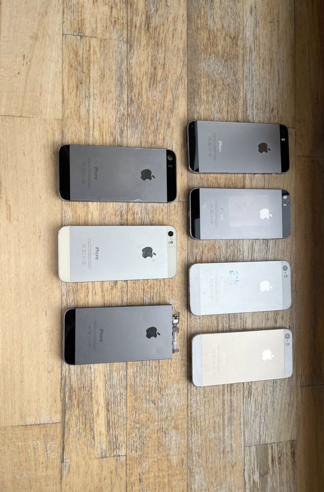 Лот айфон 5s 7штук (продам лотом)(корпуси з шлейфами і кнопками)