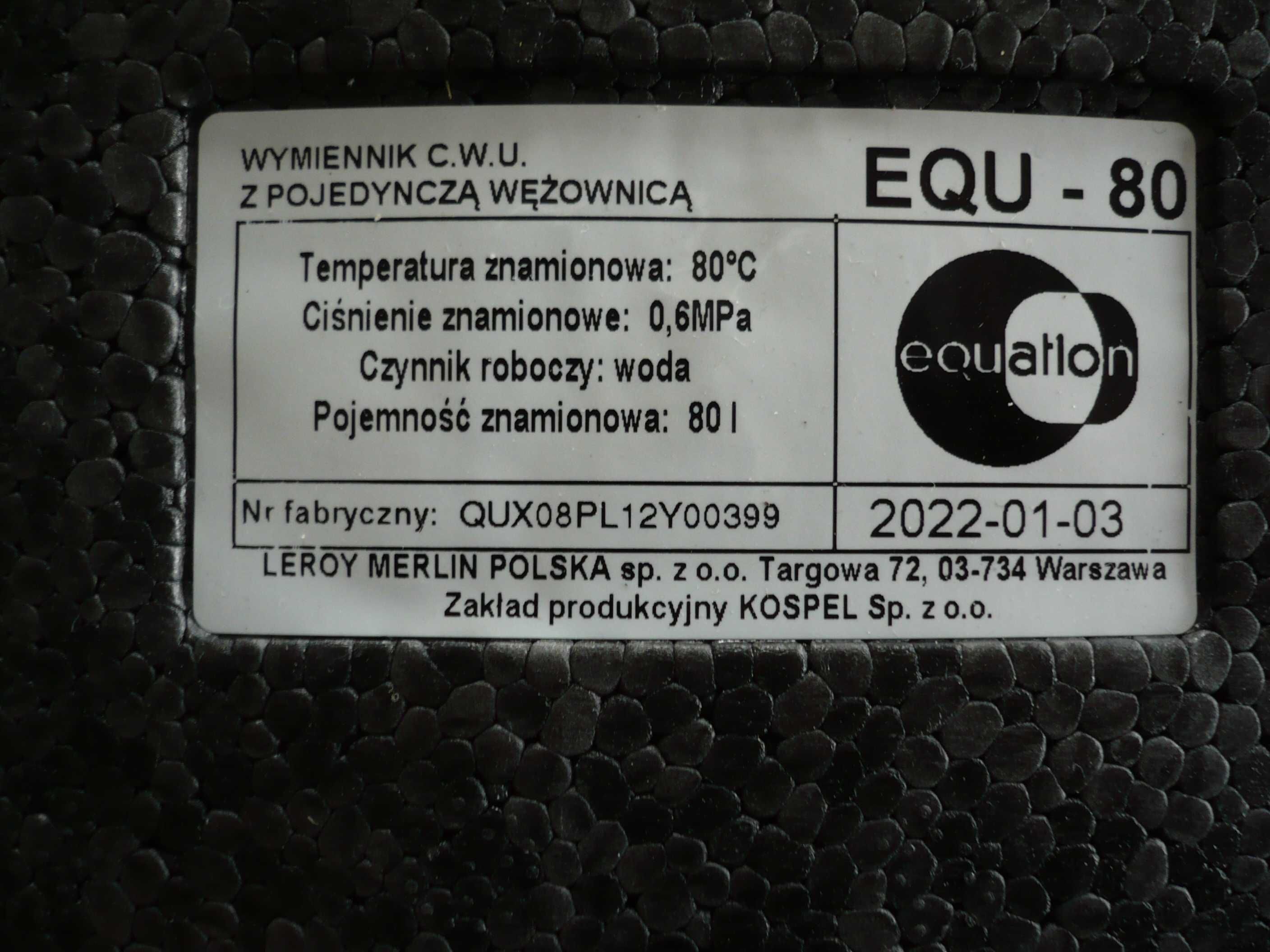 zasobnik centralnego ogrzewania cwu wiszący Kospel 80l