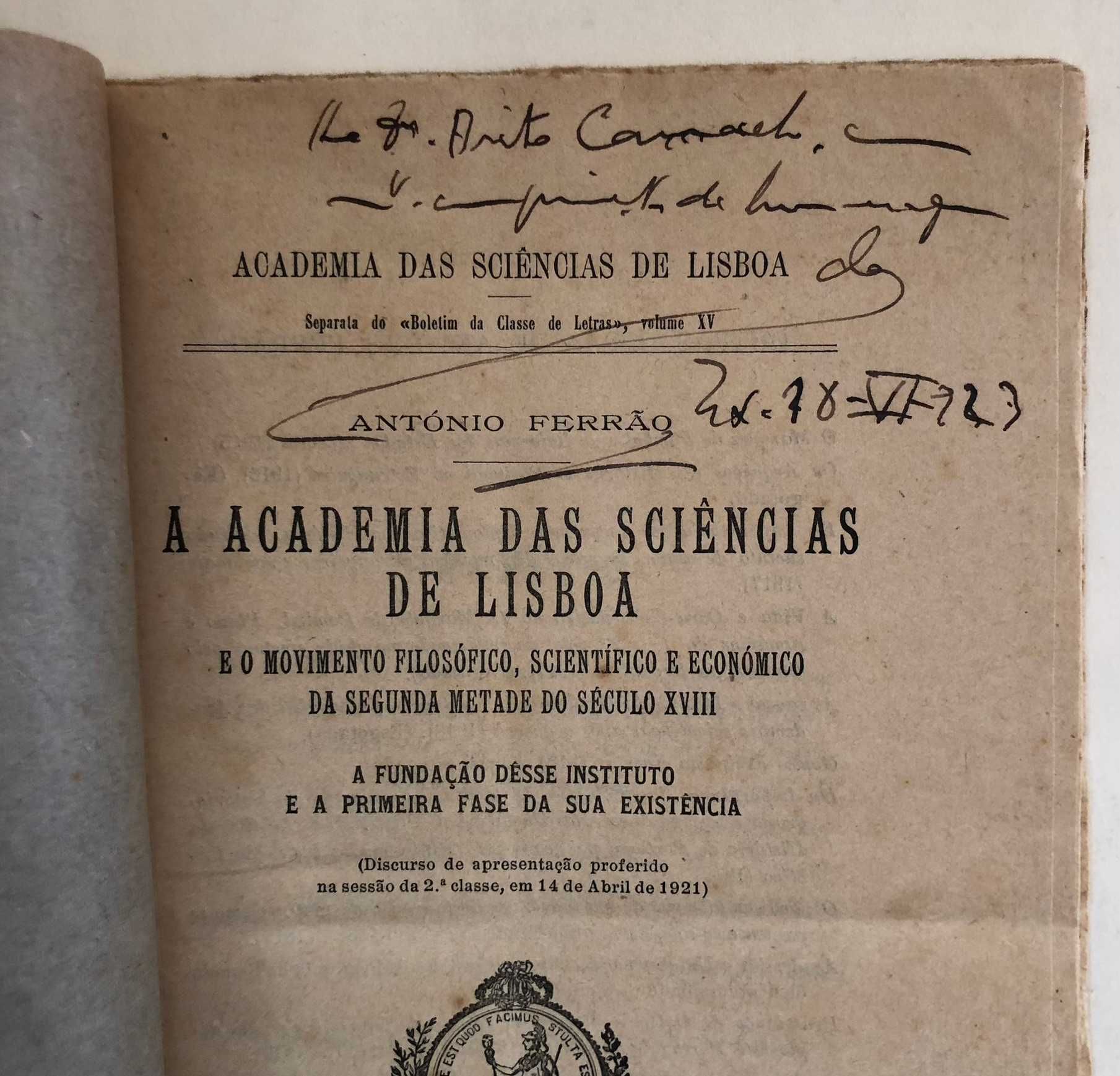 A Academia das Sciencias de Lisboa e o Movimento Filosofico